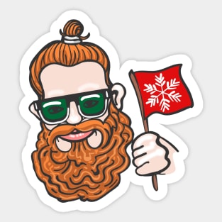 Hipster Holiday invitation Sticker